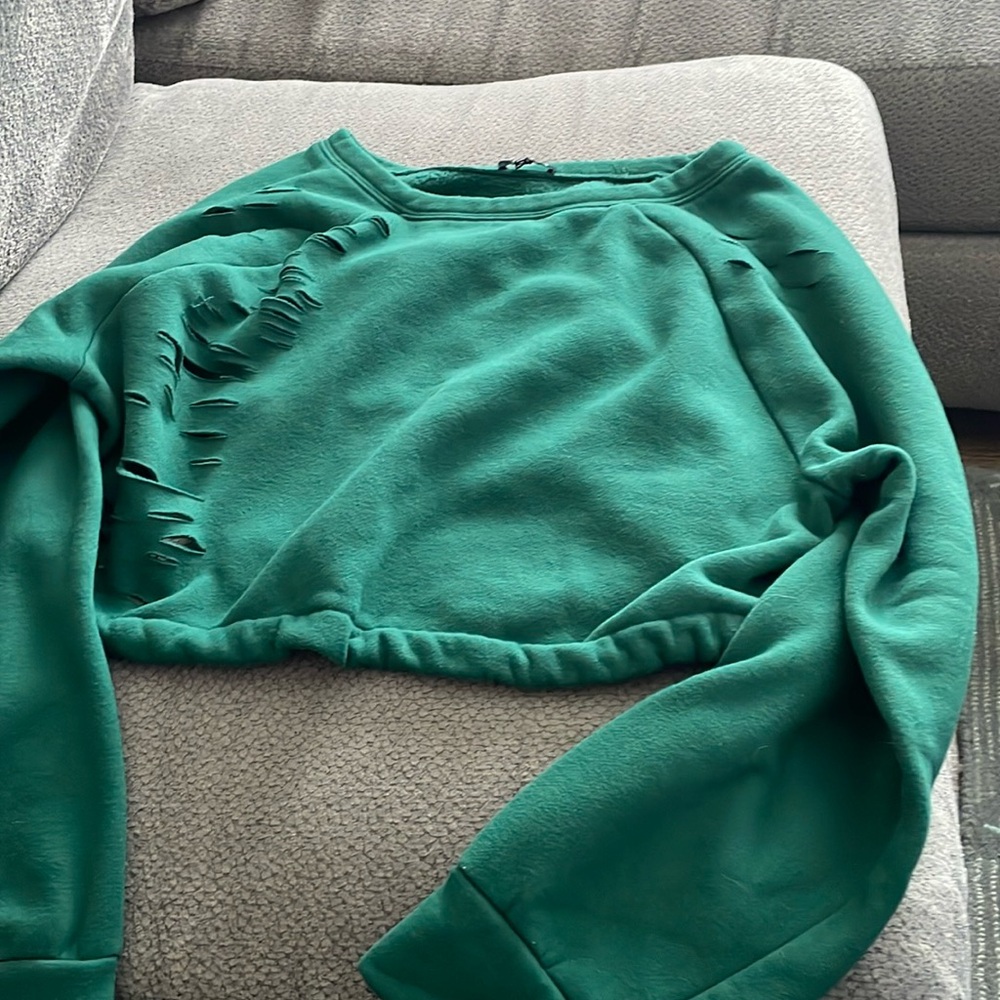 Fashion Nova ripped crew top